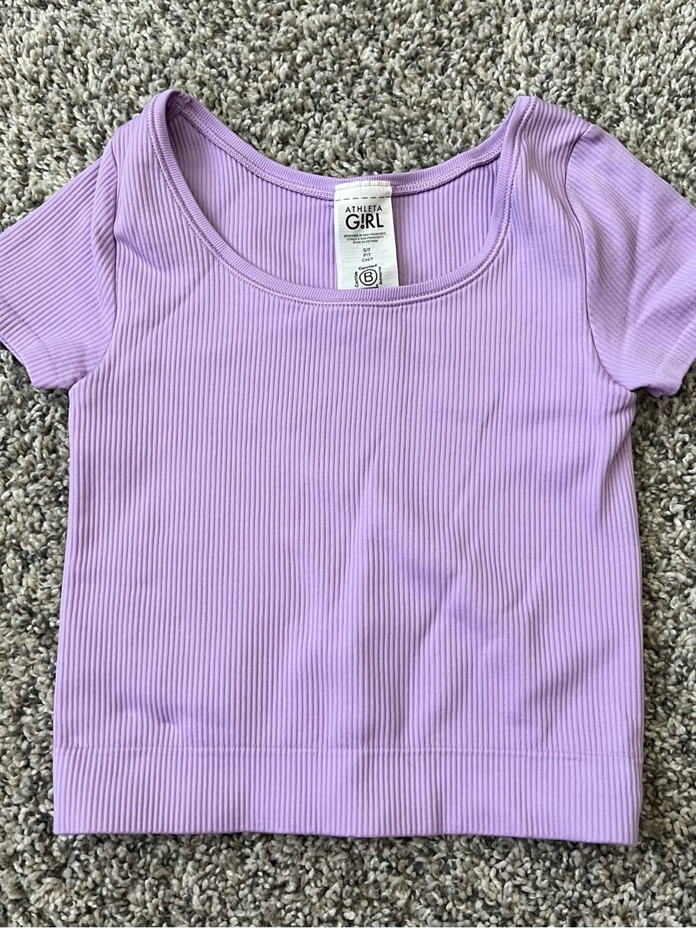 Athleta Girl Ribbed Crop Tee